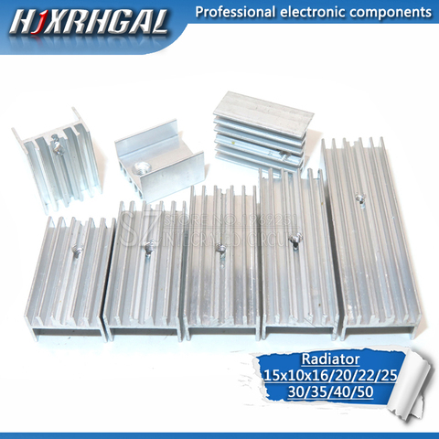 1pcs Aluminum Heatsink Radiator 15*10*16/20/22/25/30/40/50mm Transistor TO-220  For Transistors TO220 white HJXRHGAL ► Photo 1/2