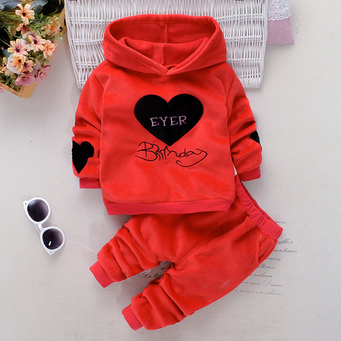 BibiCola Spring Autumn Newborn Baby Girl Clothing Set Kids Tracksuit Printed T-shirt+Casual Pants 2PCS Children Clothes Suit ► Photo 1/6