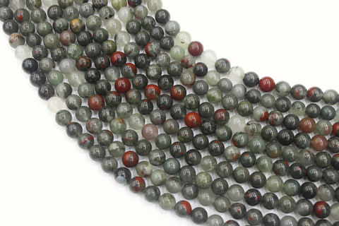 Natural African Blood Stone Round Loose Beads Strand 6/8/10MM For Jewelry DIY Making Necklace Bracelet ► Photo 1/3