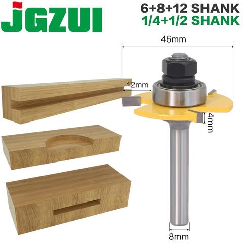 1 pc 8mm Shank 1/4″shank 6mm shank 1/2″shank 12mm shank Groove Joint Assembly Router Bit Set 3/4