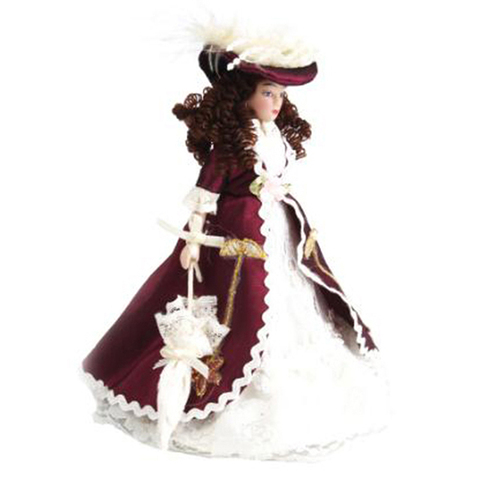 1:12 Dollhouse Miniature Porcelain Dolls Dollhouse Victorian Beauty Lady Hot sale ► Photo 1/6