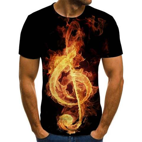 2022 new hip-hop rock T-shirt summer men's / women's note short-sleeved 3D DJ element tops fashion round neck shirt ► Photo 1/6