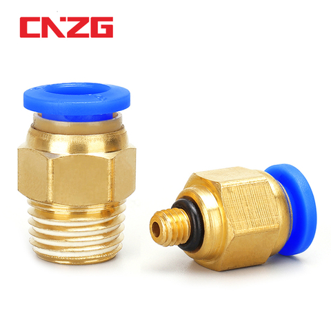 PC Air Pneumatic Fitting Quick Connector m5 4mm 6mm 8mm 10mm 12mm Male Thread 1/4 1/2 1/8 3/8 Compressed  Hose Tube Pipe ► Photo 1/6