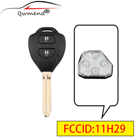 11H29 2 Buttons Smart Car Key Fob for Toyota RAV4 Corolla Europe 2006 2007 2008 2009 2010 Car Remote Key 433MHz 4D67 Chip G ► Photo 1/5