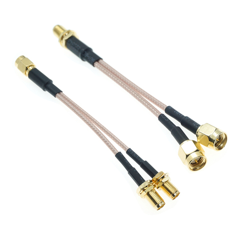 SMA to 2X SMA Male Female Y type Splitter Combiner jumper cable pigtail RG316 ► Photo 1/6