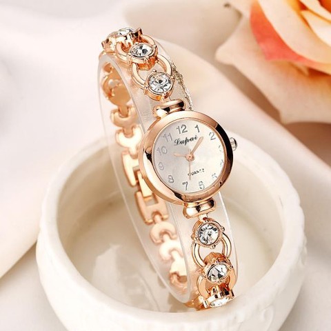 Ladies Elegant Wrist Watches Women Bracelet Rhinestones Analog Quartz Watch Women's Crystal Small Dial Watch Reloj #35 ► Photo 1/5