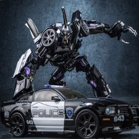 Black Mamba Alloy Fine coating Transformation Version LS02 Transforming Toy Diamond  Judges Roadblocks Police Car ► Photo 1/6