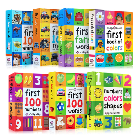 Books for Kids Early Education First 100 Animals Words In English Hardcover Board Book Children Learning English Picture Books ► Photo 1/5