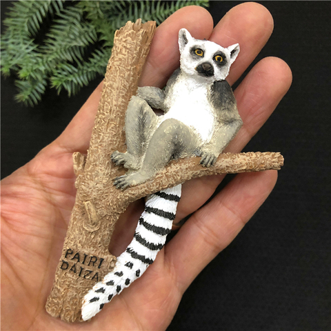 Creative Magnet Fridge Magnet Animal Ring-tailed Lemur Fridge Magnet Resin Decorative Magnet Magnetic Buckle Message Post ► Photo 1/5