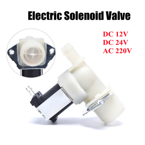 New Plastic + Brass DC12V 24V AC220V Water Electromagnetic Valve Normally Closed Water Drain Valve Electric Water Inlet Solenoid ► Photo 1/6