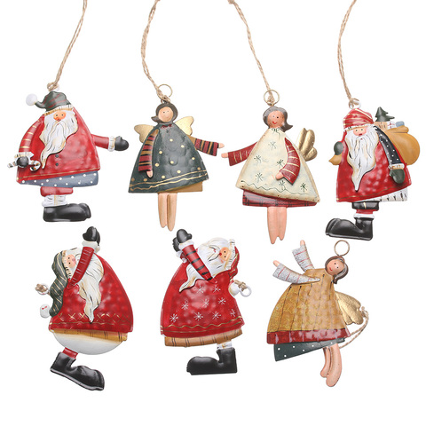 Gifts Xmas Tree Embellishment  Drop Ornaments Cartoon Angel Christmas Decor Painted Santa Claus Hanging Pendants Festival Supply ► Photo 1/6