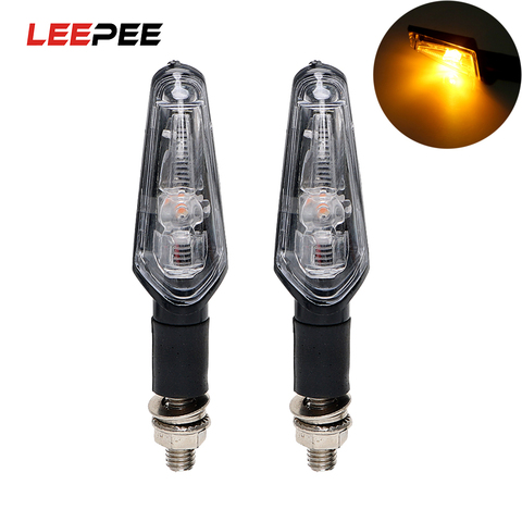 1 Pair Moto Turn Indicator Lamps Amber Light Motorcycle Turn Signal Lights Universal Blinker Flash Motobike Refit Accessories ► Photo 1/6