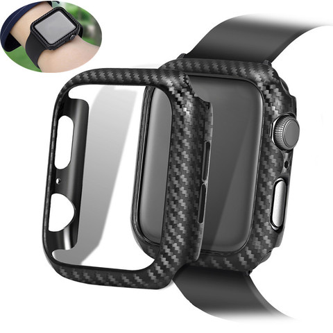Cover Case For Apple Watch series 6 SE 5 4 3 44mm/40mm iwatch 42mm 38mm Protective Frame Carbon cover apple watch Accessories ► Photo 1/5