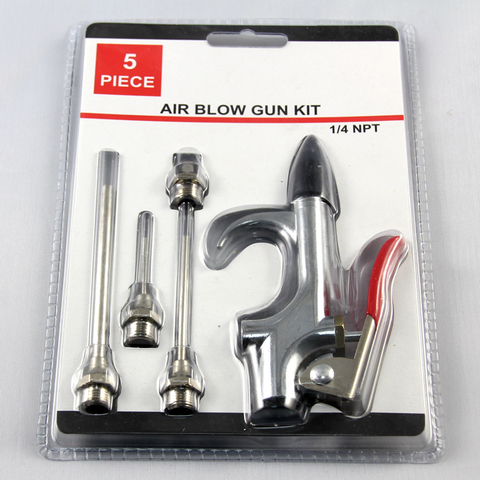 5Pcs/Kit Air Compressor Blow Gun Pneumatic Tools Air Spray Blower Multiple Nozzles Dust Cleaning ► Photo 1/6