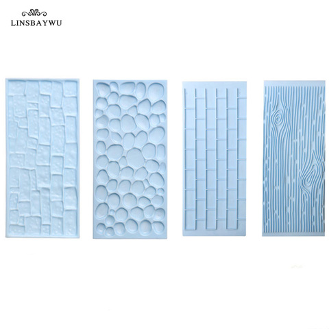 1pc Tree Bark Texture Wood Pattern Stone Mat Fondant Silicone Mould Cake Decoration Sugar Mold Baking Sugarcraft Chocolate Mold ► Photo 1/6