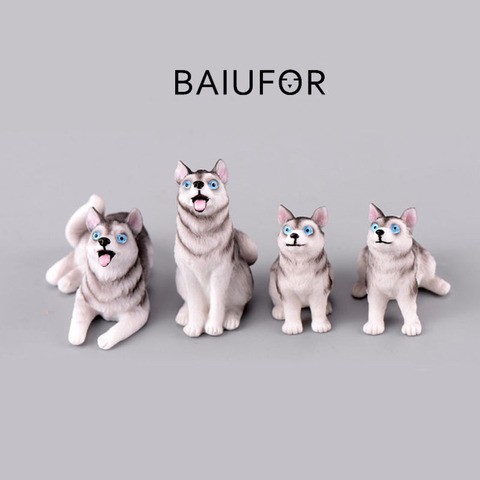 BAIUFOR Miniatures Dog & Husky DIY Terrarium Figurines Fairy Garden Decor Succulents Plant Ornament Resin Craft Children Gift ► Photo 1/3