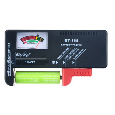 1PCS BT-168 AA AAA 9V 1.5V Batteries Universal Button Cell Battery Colour Coded Meter Indicate Volt Tester Checker BT168 Power ► Photo 1/6