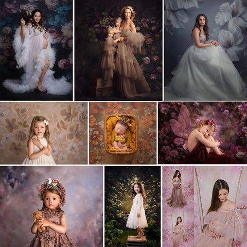 Portrait Photography Backdrop for Photo Studio Floral Texture Newborn Birthday Background Wedding Bridal Shower Photocall Boda ► Photo 1/1