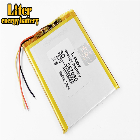 3 line 357090 3.7V 4000mAh Lithium Tablet polymer battery with Protection Board For Tablet PC U25GT ► Photo 1/4