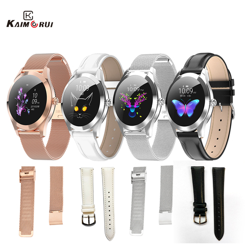 Original KW10 Smart Watch Strap Women Stainless Steel/Leather For KW20 KW10 Strap Smart Watches Replacement Band Smartwatch ► Photo 1/6