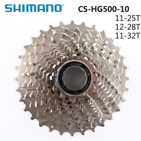 SHIMANO Tiagra CS HG500-10 Road Bike 10 Speed Freewheels 11-28T 11-32T Cassette Flywheel Bicycle Parts ► Photo 1/4