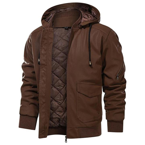 Faux Leather Jacket Men Coats Brand High Quality PU Outerwear Men Business Winter Faux Fur Male Jacket ► Photo 1/1