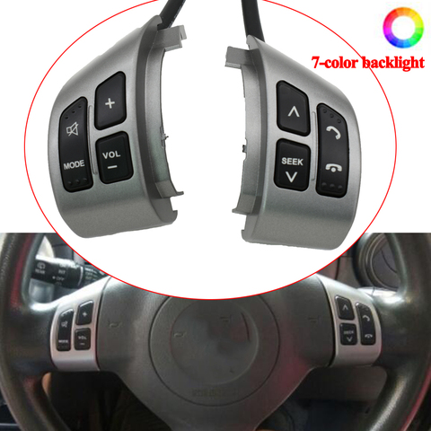 (7-color backlight) For S uzuki Sx4 Swift 2006-2013 Steering Wheel Switch Audio Volume Bluetooth Phone Media Control Button ► Photo 1/6