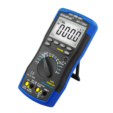 HoldPeak HP-770HC True RMS Auto Ranging Digital Multimeter with NCV Feature and Temperature/Frequency/Duty Cycle Test ► Photo 1/6