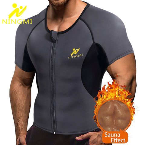 Neoprene Sauna Suit Slimming Fitness Jacket Gym Wear Men Exercise