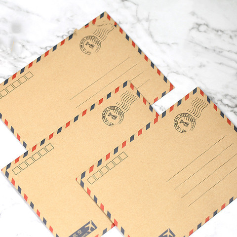 Coloffice 10PCS/Lot Large Postcard Letter Stationery Paper Kraft Envelope Vintage Wallet Envelope For Student School Office gift ► Photo 1/6