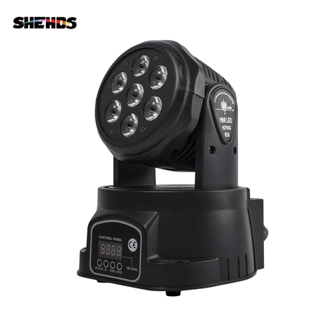 Moving Head LED Wash Stage Lighting 7x18W RGBWA+UV 6in1 Professional DMX512 For Disco DJ Music Party KTV Nightclub Lights ► Photo 1/6