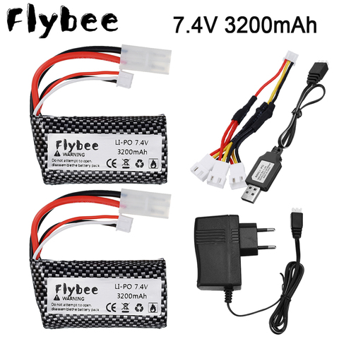 7.4V 3200mAH Wholesale Li-po Lipo Batery 2S remote control helicopter 7.4 V 3200 mAH Lipo battery 20C 18650 Toy Battery ► Photo 1/6