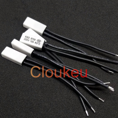 5Pcs KSD9700 10A Ceramic Temperature Switch Thermal control Normally Closed/Open 40/45/50/55/60/65/70/75/80/85/90/95/100 Celsius ► Photo 1/6