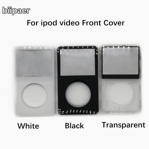 Black White Transparent For iPod Video Plastic Shell Front Cover Panel Plate Faceplate Housing Front Case For ipod video ► Photo 1/6