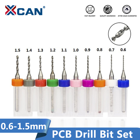 Free Shipping 10pcs 0.6mm-1.5mm Import Carbide PCB Drill Bits Print Circuit Board Mini CNC Drilling Bit Set ► Photo 1/6