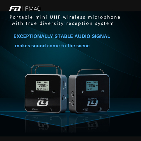 Feidu FM40 Portable mini UHF Wireless Professional Microphone with true diversity reception system Lavalier Mic for camera DSLR ► Photo 1/6