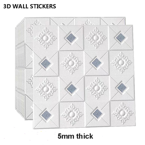 3D Ceiling Brick Wall Stickers for Home Living Room Roof DIY PE Foam Wallpaper Panels Room Decal ► Photo 1/5