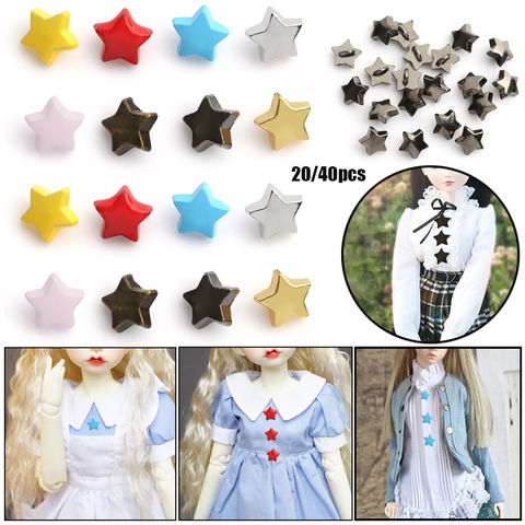 20/40Pcs Mini Metal Button Buckle DIY Doll Clothes Decor Buckle 5mm Star Buckles for Handmade DIY Crafts Sewing Accessories ► Photo 1/1