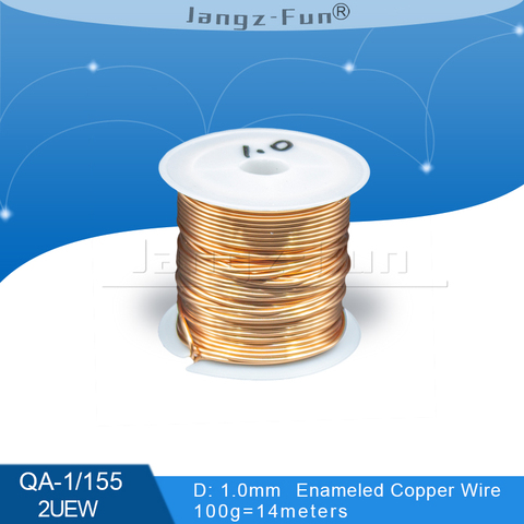 100Grams 14meters Polyurethane Enameled Copper Wire Diameter 1.0mm Varnished Copper Wires QA-1/155 2UEW Transformer Wire Jumper ► Photo 1/5