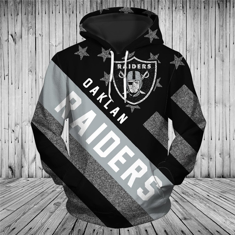 Las Vegas Raiders Hoodie Football Hooded Sweatshirt Zip Up Casual