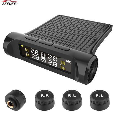 Battery Digital LCD Display Auto Security Alarm Systems Car TPMS Tyre Pressure Monitoring System Tyre Pressure Automobile parts ► Photo 1/6