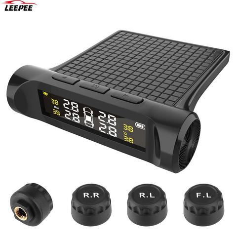 Battery Digital LCD Display Auto Security Alarm Systems Car TPMS Tyre Pressure Monitoring System Tyre Pressure Automobile parts ► Photo 1/6