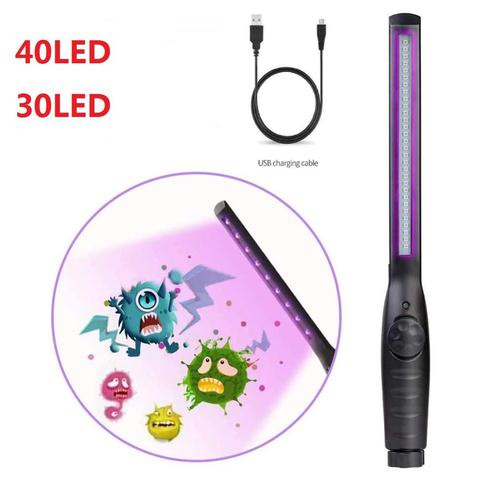 Portable Sterilize 40LED UV-C Light Germicidal Lamp UV Lamp Home Handheld germicidal quartz Bacterium Disinfection UV Lamp ► Photo 1/6