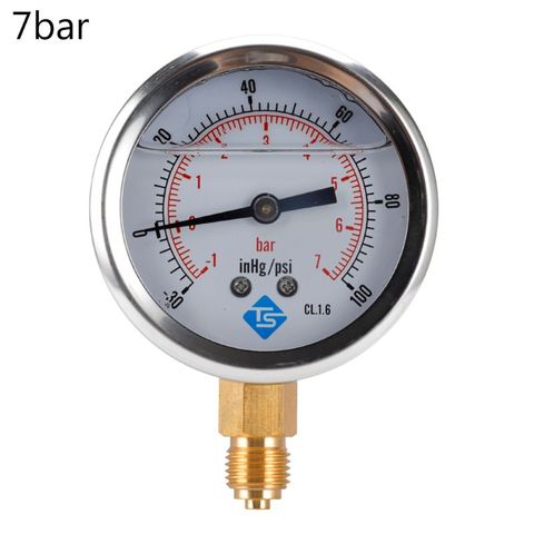 GLYCERINE FILLED PRESSURE VACUUM COMPOUND GAUGES 68mm DIAL -1/+10 Bar & -30-150inhg/psi Btm Dropshipping ► Photo 1/6