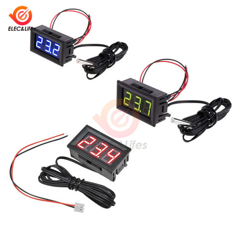 DC 5-12V Mini Digital Thermometer Car Temperature meter Detector Sensor 1M Waterproof Probe temperature tester for Aquarium pool ► Photo 1/6