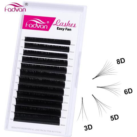 Easy Fanning Eyelashes for Extensions Fan Easy Eyelash Bloom Flare Eye Lash Russian Eyelash Extensions Volume Cilia Silk Lash ► Photo 1/6