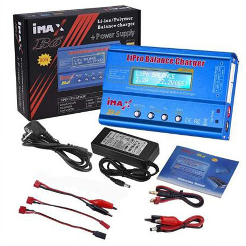 iMAX B6 80W Battery Charger Lipo NiMh Li-Ion Ni-Cd Digital RC B6 Lipro Balance Charger Discharger + 12V 5A Adapter ► Photo 1/6