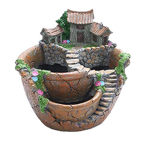 Resin Succulent Plant Exquisite Bonsai Unique Flower Pot Garden Planter Office Holder Desktop Home Decoration ► Photo 1/6