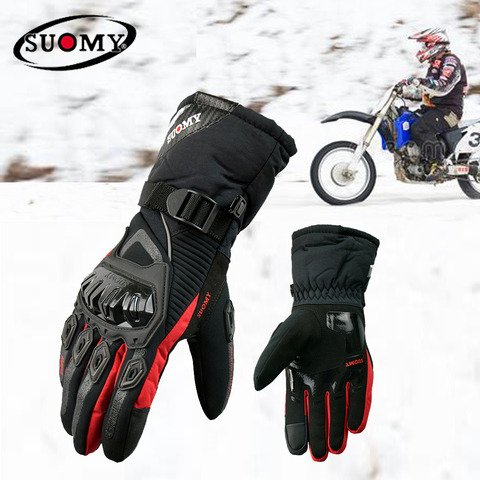 SUOMY 100% Waterproof Motorcycle gloves motorbike Winter warm Guantes Moto Luvas Touch Screen windproof Motosiklet Protective ► Photo 1/6