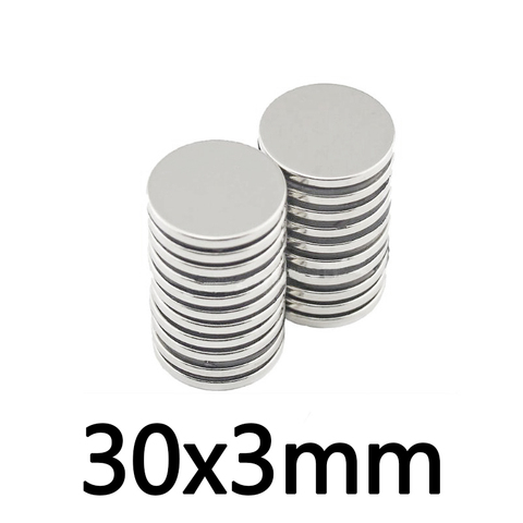 2/5/10/20/30Pcs 30x3 mm Strong Cylinder Rare Earth Magnet 30mmX3mm Round Neodymium Magnets 30x3mm Big Disc Magnet 30*3 mm ► Photo 1/4